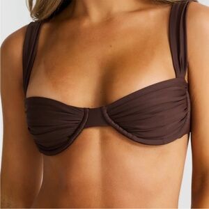 Vacay Swimwear Brown Rhodes Bikini Top and Bottom - Size Medium